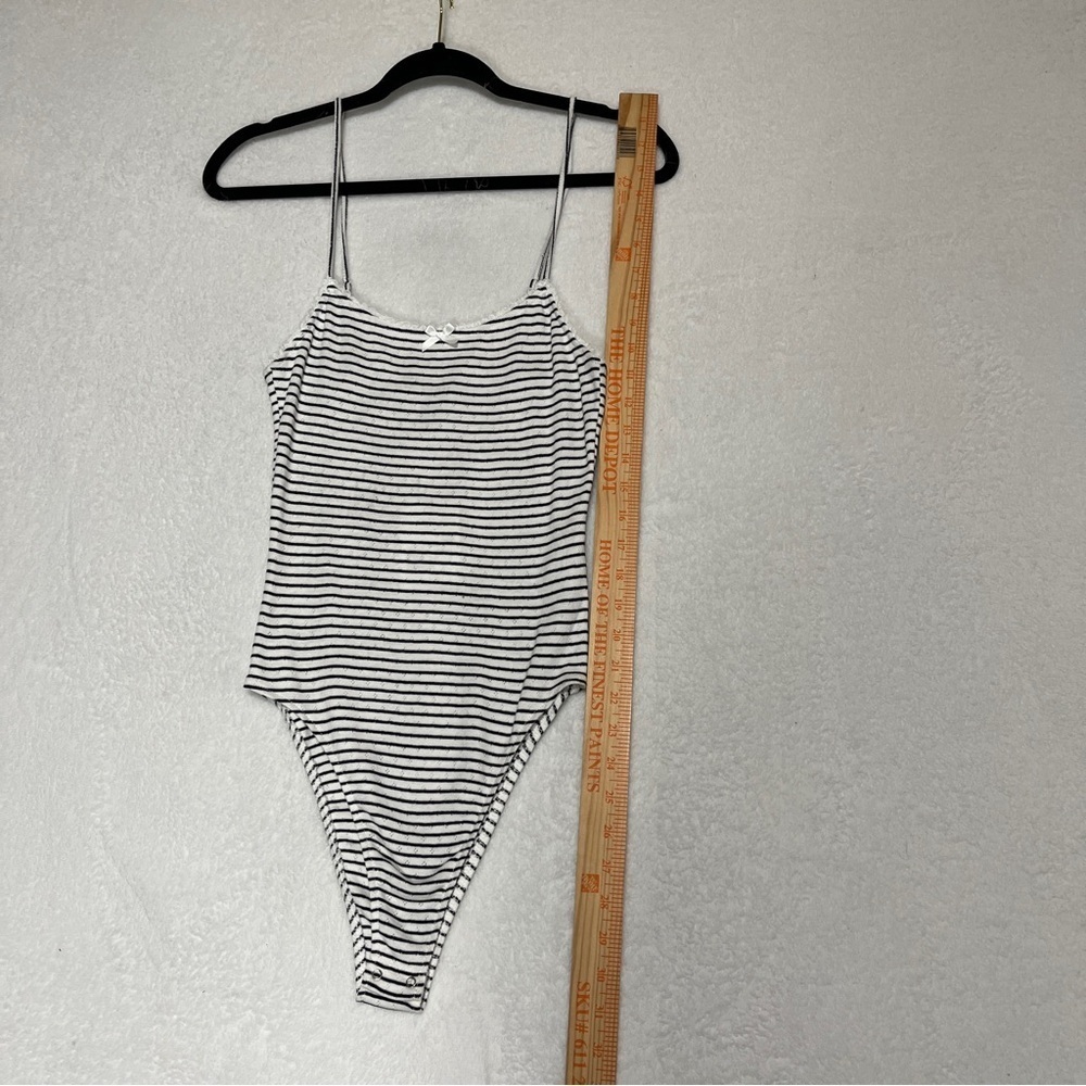 Forever 21 Juniors Pointelle Knit Bodysuit Bundle Small White & Stripes NWT - Picture 4 of 10